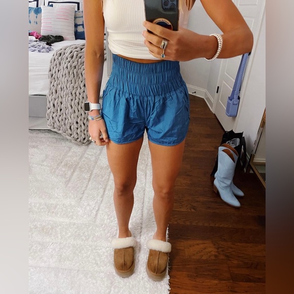 Free People Pants - Free People The Way Home Shorts | Blue
